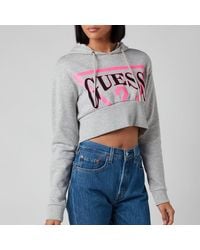 guess cropped sweatshirt