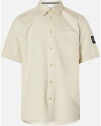 Calvin Klein - Cotton And Linen-blend Oversized Shirt - Lyst