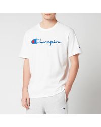 Champion Chest Script Logo T-shirt - White
