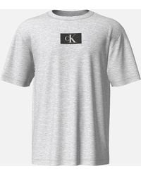 Calvin Klein - Centre Logo Cotton Lounge T-shirt - Lyst