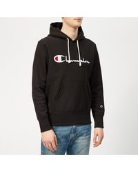 Champion Script Overhead Hoodie - Black
