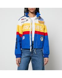 Ralph Lauren - Colour-blocked Brand-embroidered Regular-fit Cotton Bomber Jacket - Lyst