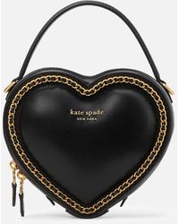 Kate Spade Amour 3d Heart Leather Cross-body Bag - Black