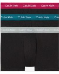 Calvin Klein - 3-pack Low Rise Stretch Cotton-blend Trunks - Lyst