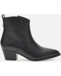 Guess - Boyta Leather Western Boots - Lyst