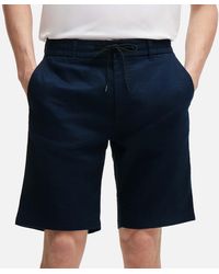 BOSS - Tapered Linen Blend Chino Shorts - Lyst