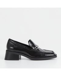 Vagabond Shoemakers Blanca Patent Leather Heeled Loafers - Black
