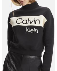 Calvin Klein Cotton-Jersey Sweatshirt - Schwarz