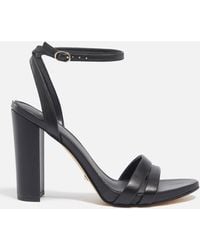 Guess - Fynlee Leather Heeled Sandals - Lyst