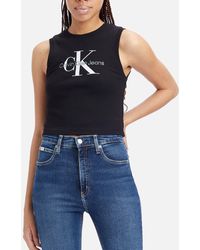 Calvin Klein - Cotton-Rib Tank Top - Lyst