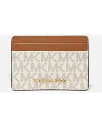 MICHAEL Michael Kors - Jet Set Faux Leather Cardholder - Lyst