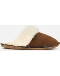 Barbour - Lydia Suede Mule Slippers - Lyst
