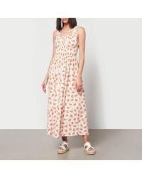 ALIGNE - Helaine Floral-print Poplin Midi Dress - Lyst