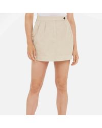 Tommy Hilfiger - Co Pleated Cotton Mini Skirt - Lyst