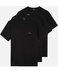 Paul Smith - Loungewear Three-Pack Organic Cotton-Jersey T-Shirts - Lyst