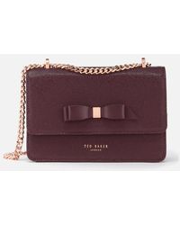 Jayllaa Bow Detail Micro Cross Body Bag Purple