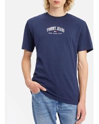 Tommy Hilfiger - Logo-embroidered Organic Cotton Varsity T-shirt - Lyst