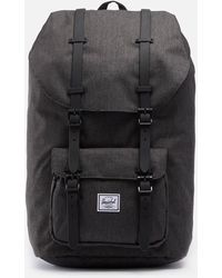 Herschel Supply Co. Little America Leather-trimmed Canvas Backpack - Grey