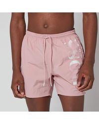 BOSS by HUGO BOSS Bodywear Technical Fabric Logo Swimshorts - Pink