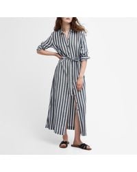 Barbour - Annalise Striped Lyocell-blend Maxi Dress - Lyst