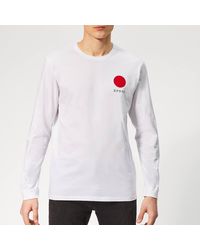 Edwin Japanese Sun Long Sleeve T-shirt - White