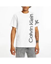 Calvin Klein Logo-detailed Cotton T-shirt - White
