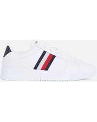 Tommy Hilfiger - Leather Cupsole Trainers - Lyst