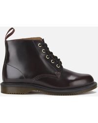 Dr. Martens Emmeline Arcadia Leather 5-eye Boots - Red