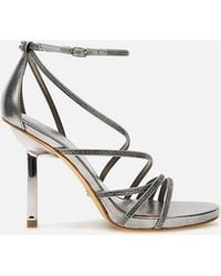 Guess - Axen 2 Embellished Satin Heeled Sandals - Lyst