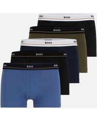 BOSS - Essential Cotton-blend 5-pack Boxer Shorts - Lyst