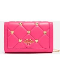 Love Moschino - Heart Faux Leather Wallet Bag - Lyst