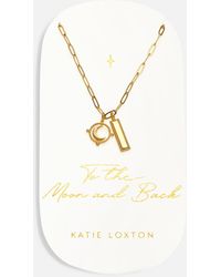 Katie Loxton - To The Moon & Back Carded Charm 18-karat Gold-plated Necklace - Lyst