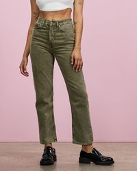 TOPSHOP Denim Putty Dad Straight Leg 