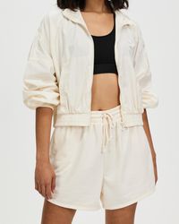 adidas originals sleek mesh tulle track jacket in pink