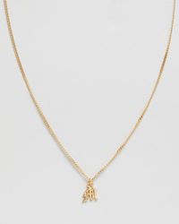Meadowlark Mini Letter "m" Charm Necklace - Metallic