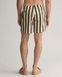 GANT - Classic Fit Block Stripe Swim Shorts - Lyst