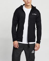 adidas originals adiplore polar fleece jacket in black