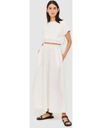 Jag Sabine Split Detail Skirt - White