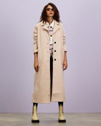 Missguided Oversized Longline Coat - Natural