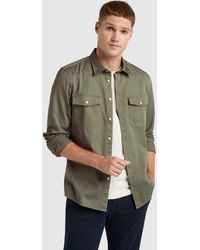 French Connection Twill Utility Regular Fit Shirt - Green