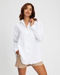 AERE Linen Shirt - White