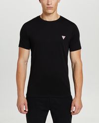 Guess Triangle Logo T Shirt - Black