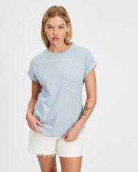 White By FTL Kat Tee - Blue