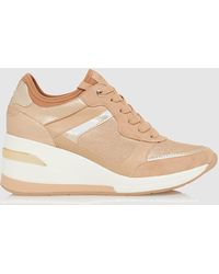dune rose gold trainers