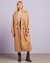Missguided Double Breasted Midaxi Trench Coat - Brown