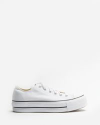 silver converse platform
