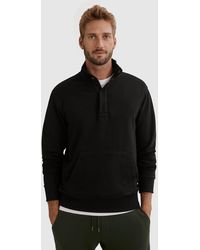 Country Road Towards Circularity Recycled Cotton Mock Neck Sweat - Black