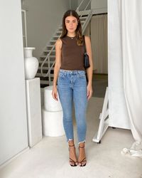TOPSHOP Denim Jamie Jeans in Sand 1 