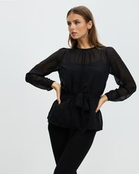 Atmos&Here - Iris Lace Front Blouse - Lyst
