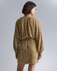 & Other Stories - Wrap Effect Sequin Mini Dress - Lyst